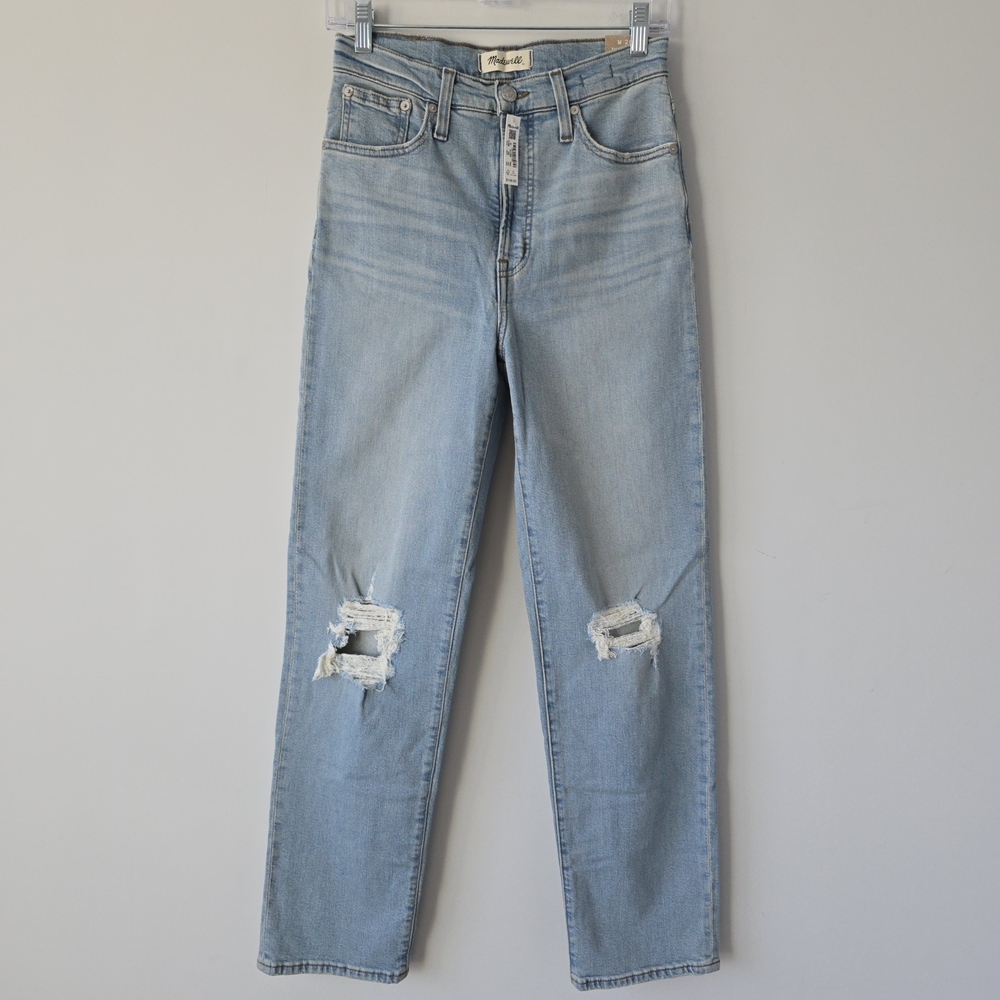 Madewell Perfect Vintage Straight Jeans Womens 26 Light Wash NWT